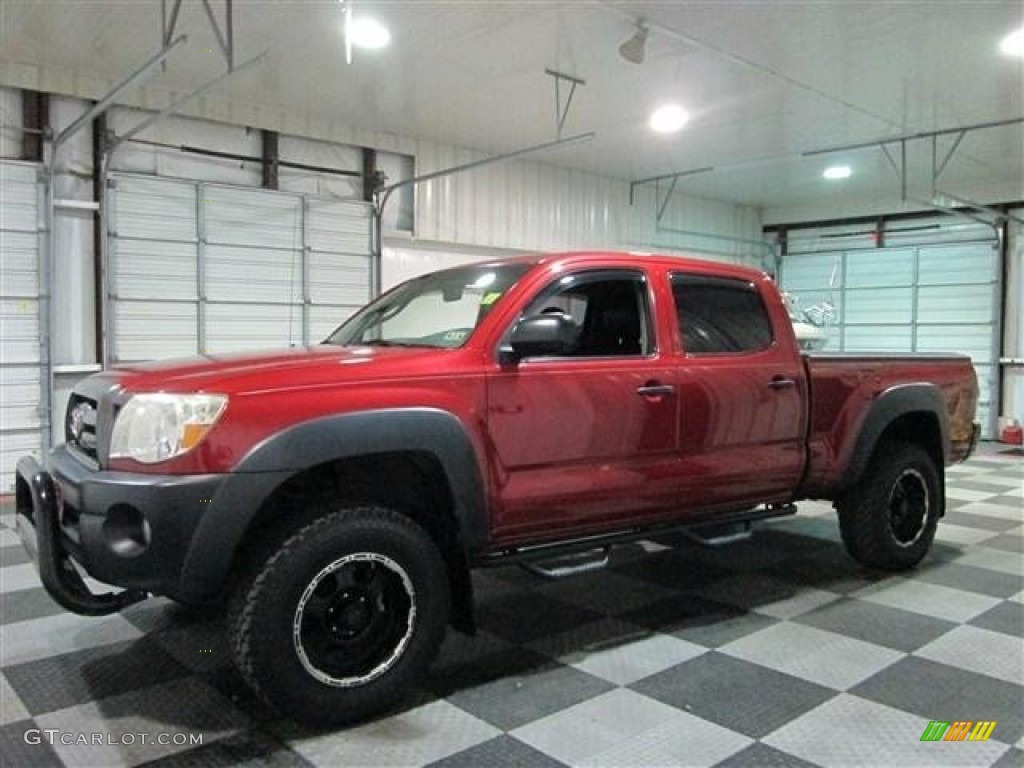 Barcelona Red Metallic 2009 Toyota Tacoma V6 PreRunner Double Cab Exterior Photo #80299280