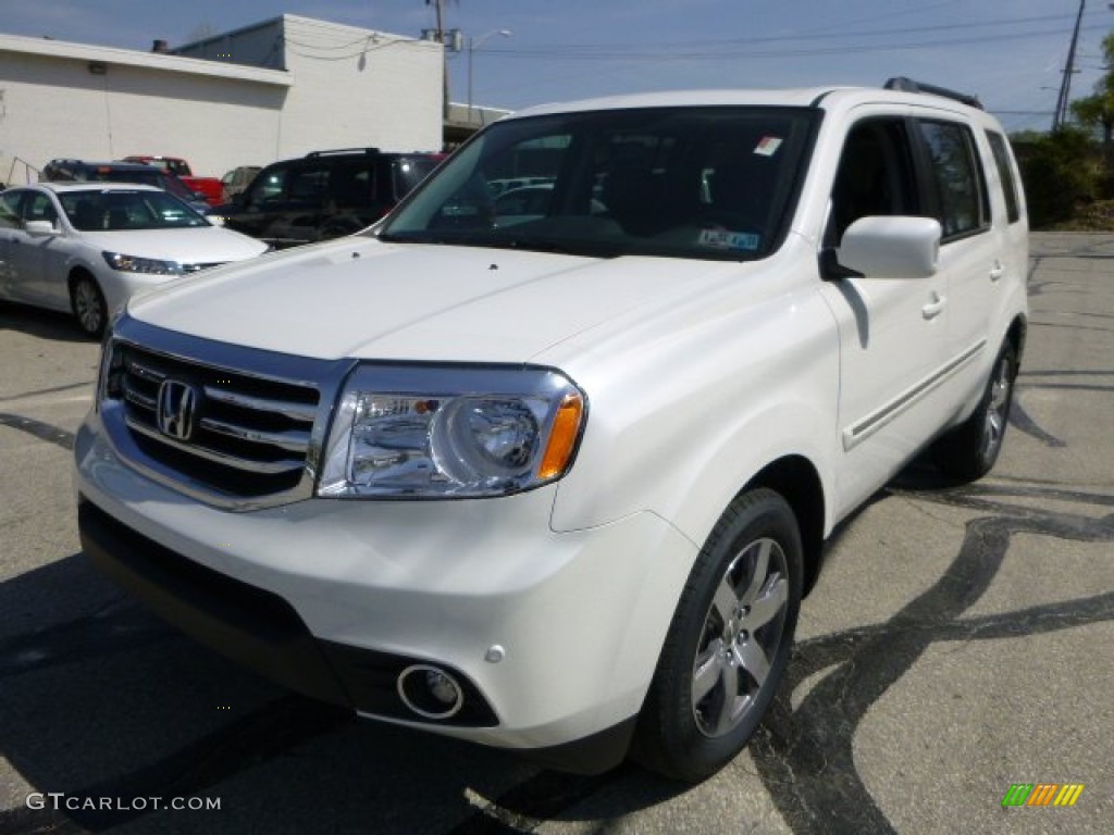 White Diamond Pearl 2013 Honda Pilot Touring 4WD Exterior Photo #80299283