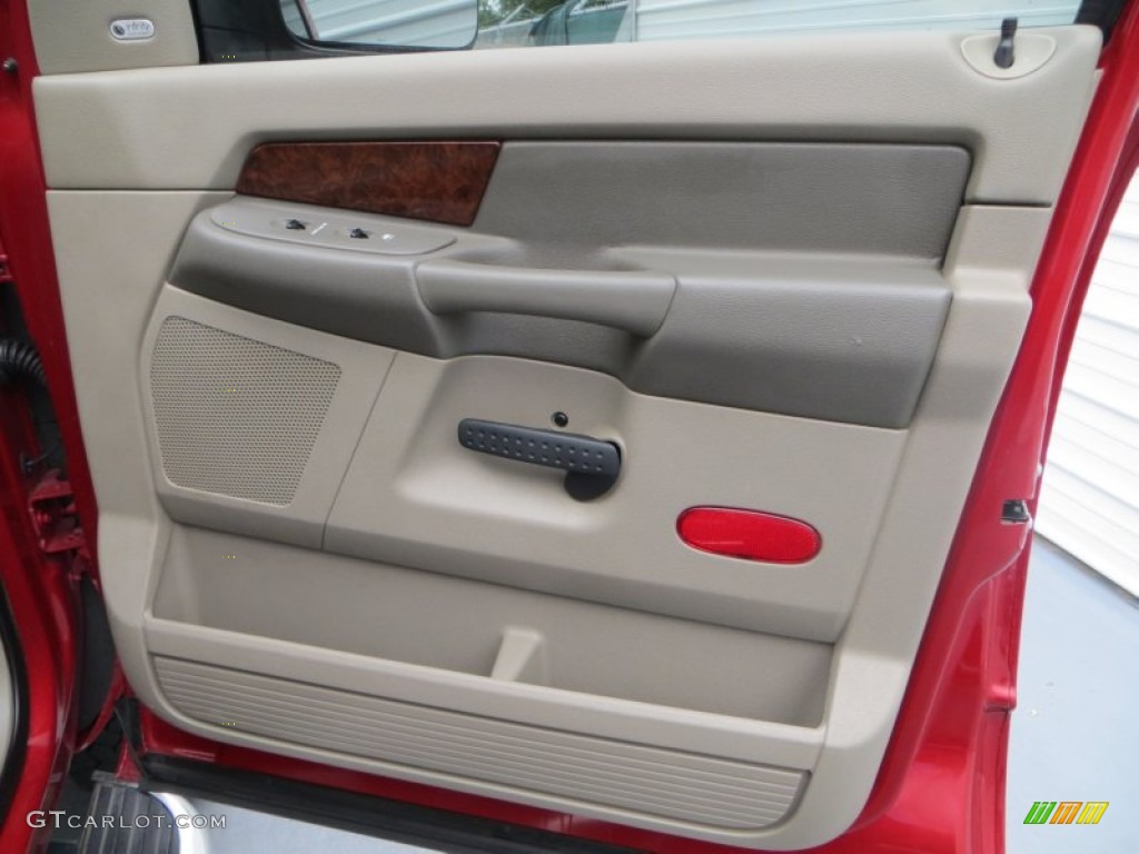 2008 Dodge Ram 2500 Laramie Mega Cab 4x4 Khaki Door Panel Photo #80300849