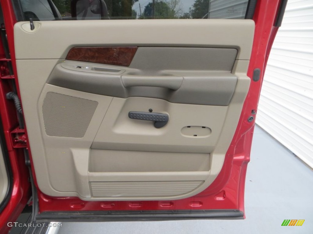 2008 Dodge Ram 2500 Laramie Mega Cab 4x4 Khaki Door Panel Photo #80300897