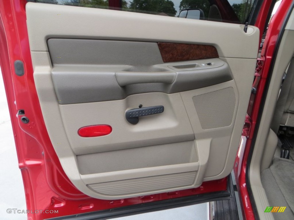 2008 Dodge Ram 2500 Laramie Mega Cab 4x4 Khaki Door Panel Photo #80300926