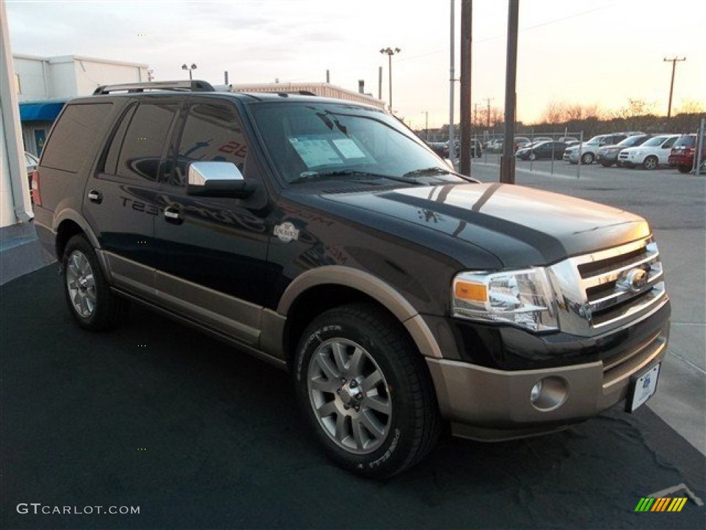 2013 Expedition King Ranch - Tuxedo Black / King Ranch Charcoal Black/Chaparral Leather photo #9