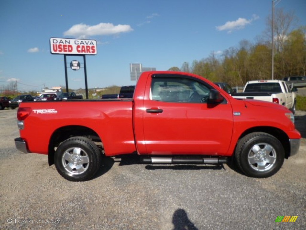 2007 Tundra TRD Regular Cab 4x4 - Radiant Red / Graphite Gray photo #7