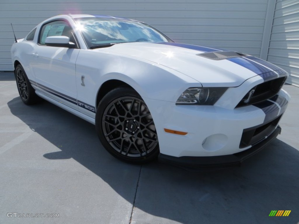 2014 Mustang Shelby GT500 SVT Performance Package Coupe - Oxford White / Shelby Charcoal Black/Blue Accents Recaro Sport Seats photo #1