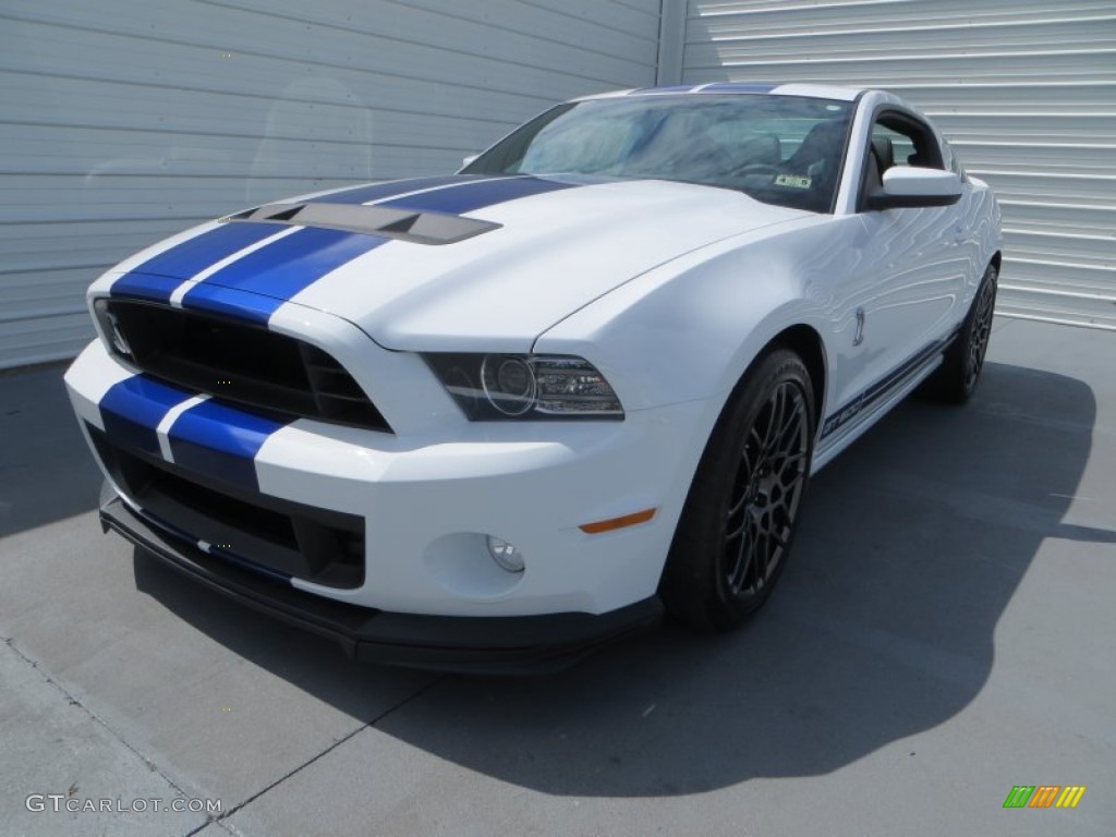 Oxford White 2014 Ford Mustang Shelby GT500 SVT Performance Package Coupe Exterior Photo #80302226