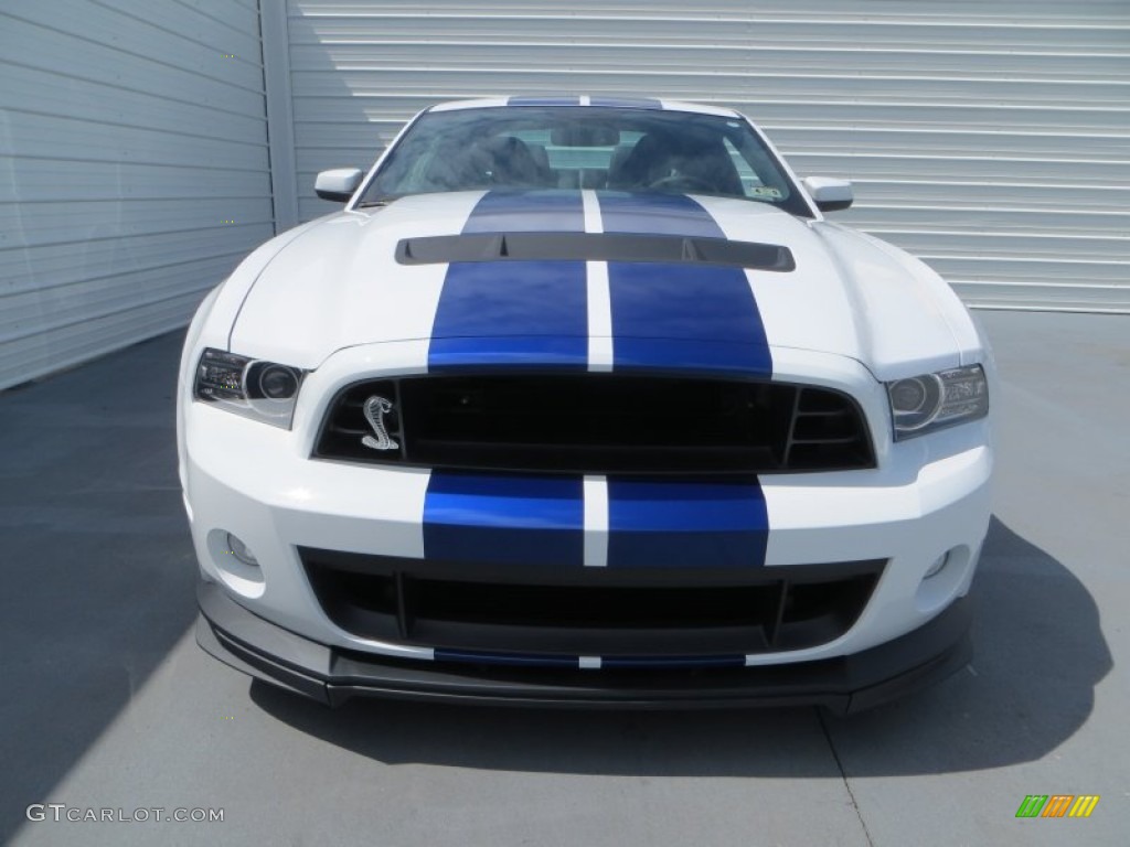 Oxford White 2014 Ford Mustang Shelby GT500 SVT Performance Package Coupe Exterior Photo #80302265