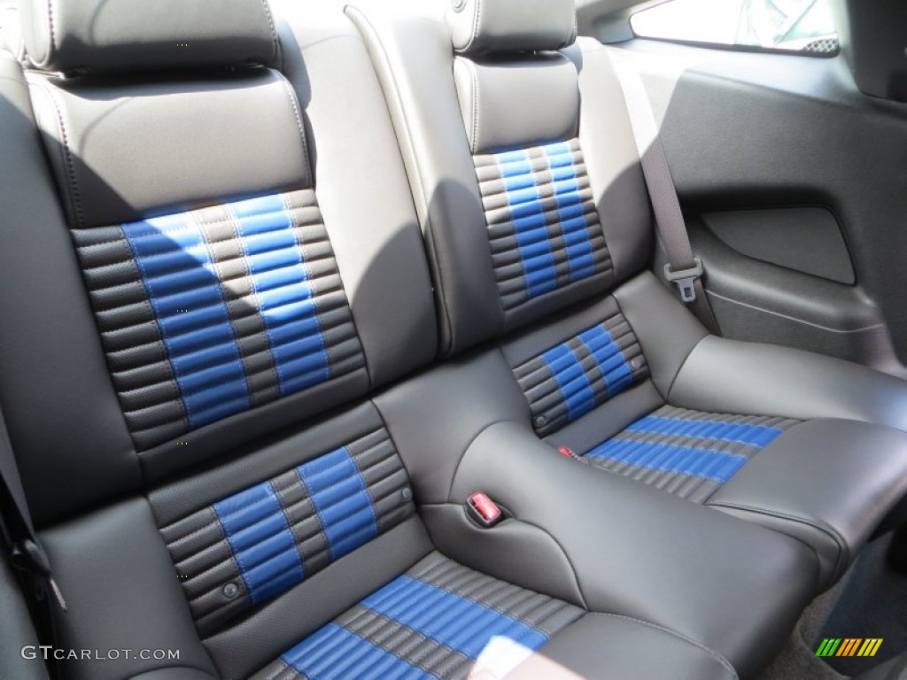 Shelby Charcoal Black/Blue Accents Recaro Sport Seats Interior 2014 Ford Mustang Shelby GT500 SVT Performance Package Coupe Photo #80302544