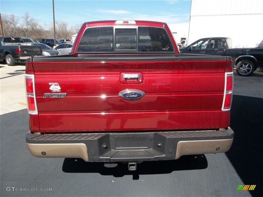 2013 F150 Lariat SuperCrew - Ruby Red Metallic / Adobe photo #6