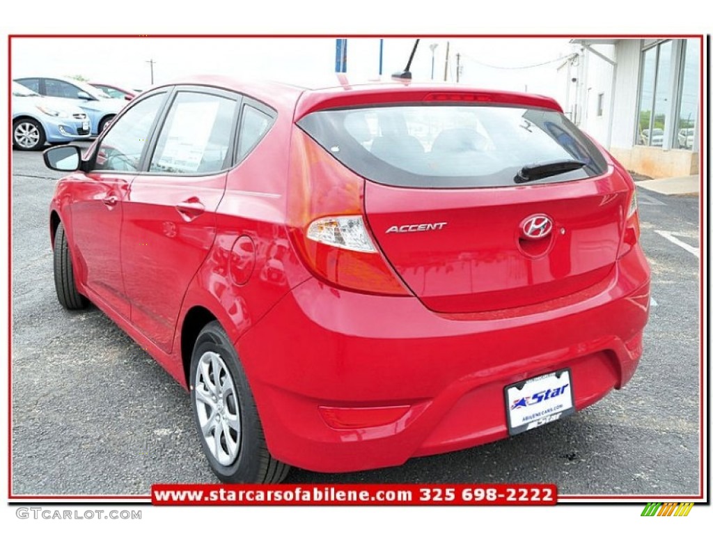 2013 Accent GS 5 Door - Boston Red / Gray photo #4