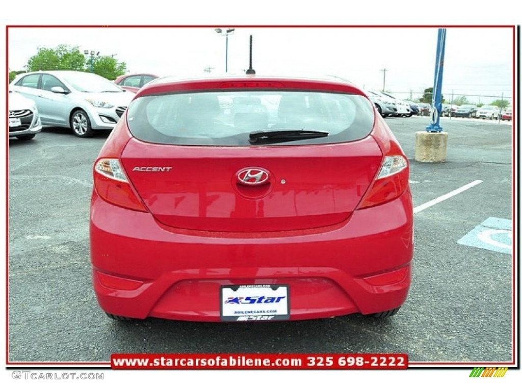 2013 Accent GS 5 Door - Boston Red / Gray photo #5