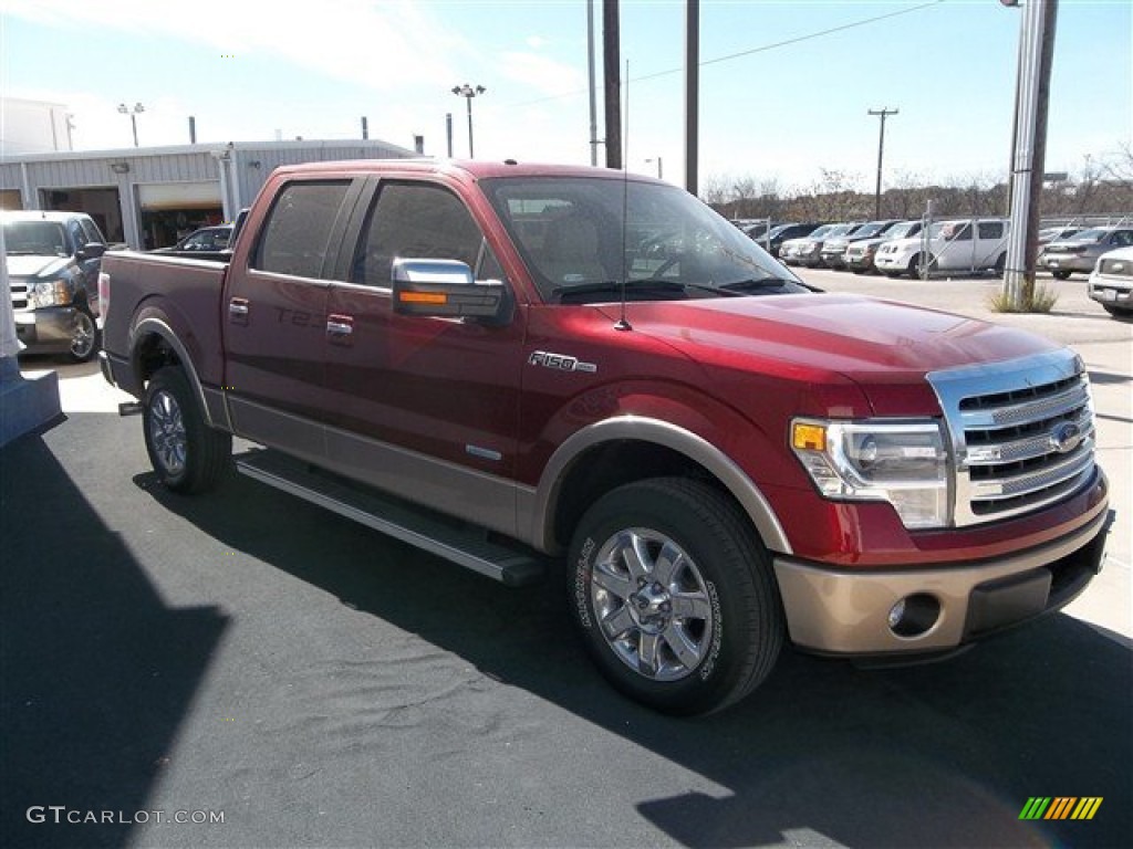 2013 F150 Lariat SuperCrew - Ruby Red Metallic / Adobe photo #10