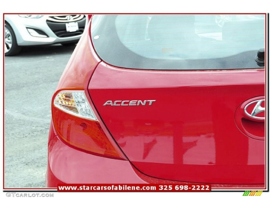2013 Accent GS 5 Door - Boston Red / Gray photo #6