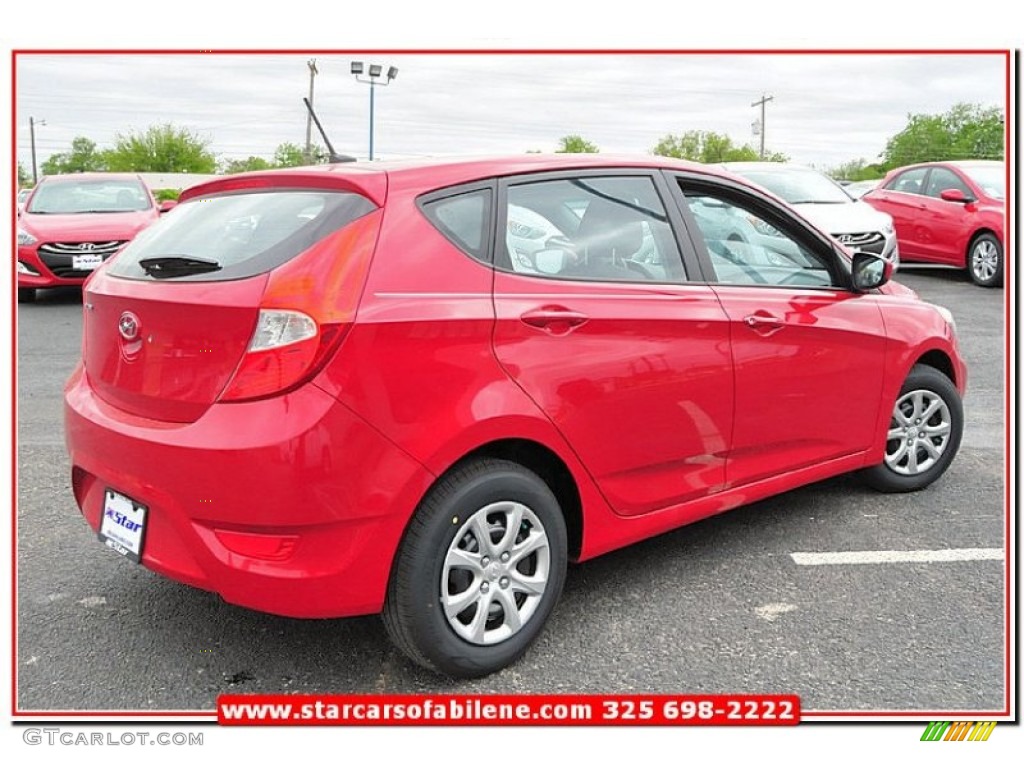 2013 Accent GS 5 Door - Boston Red / Gray photo #7
