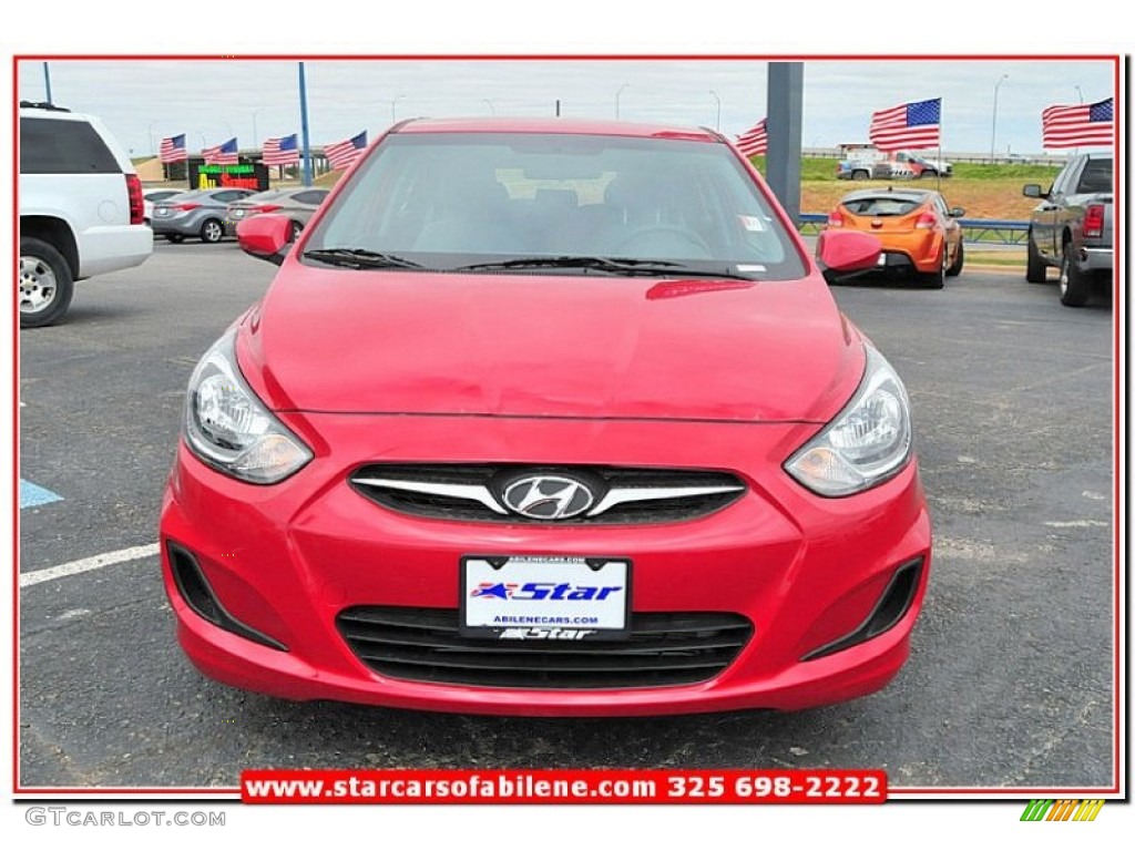 2013 Accent GS 5 Door - Boston Red / Gray photo #9