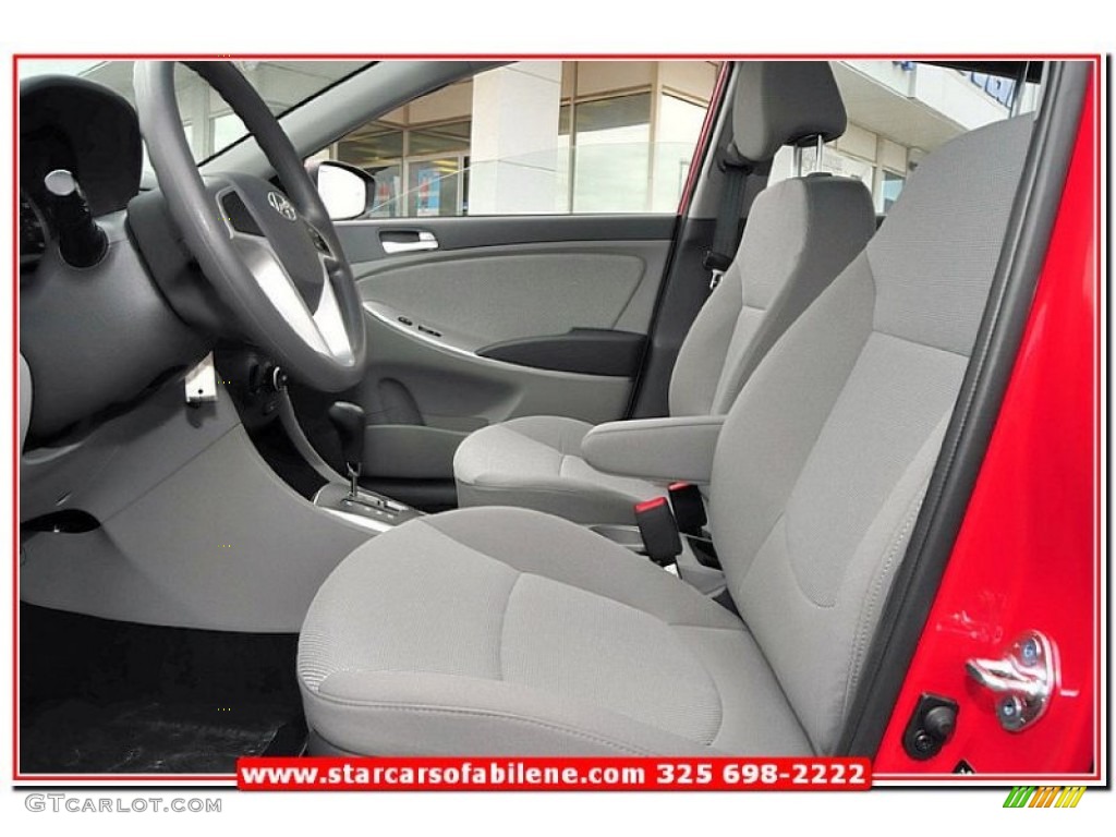 2013 Accent GS 5 Door - Boston Red / Gray photo #11