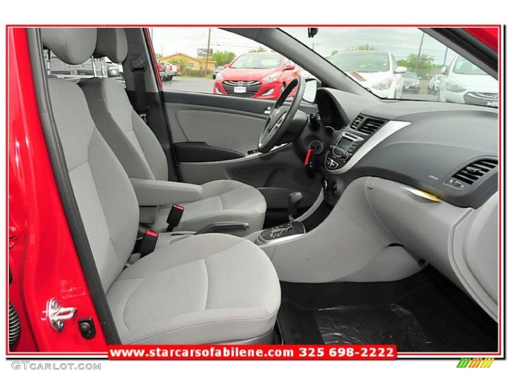 2013 Accent GS 5 Door - Boston Red / Gray photo #23