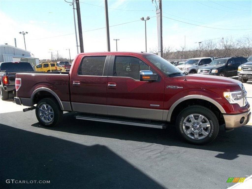 2013 F150 Lariat SuperCrew - Ruby Red Metallic / Adobe photo #40