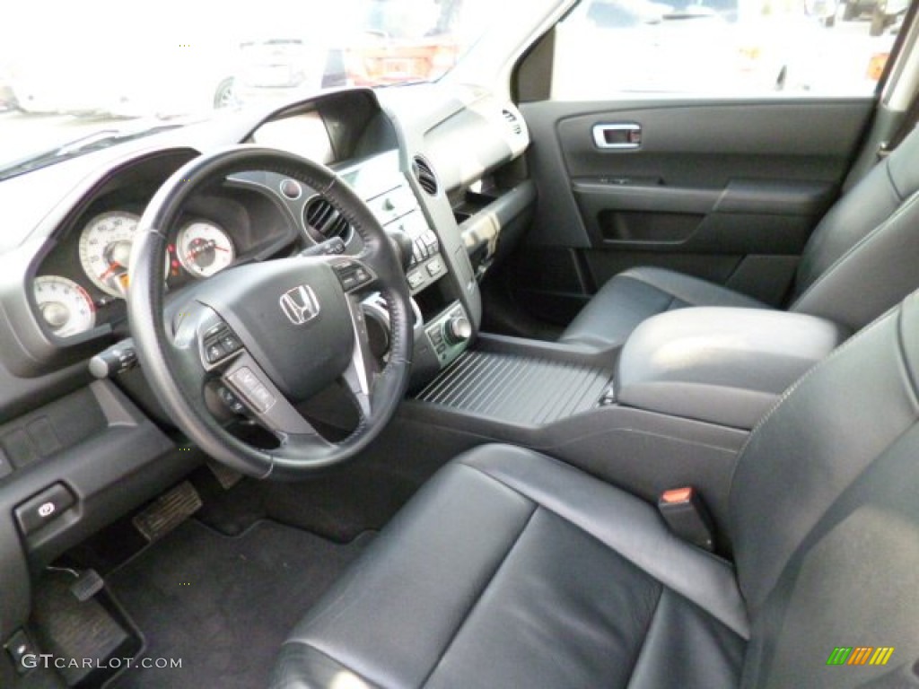 Black Interior 2011 Honda Pilot Touring 4WD Photo #80303489