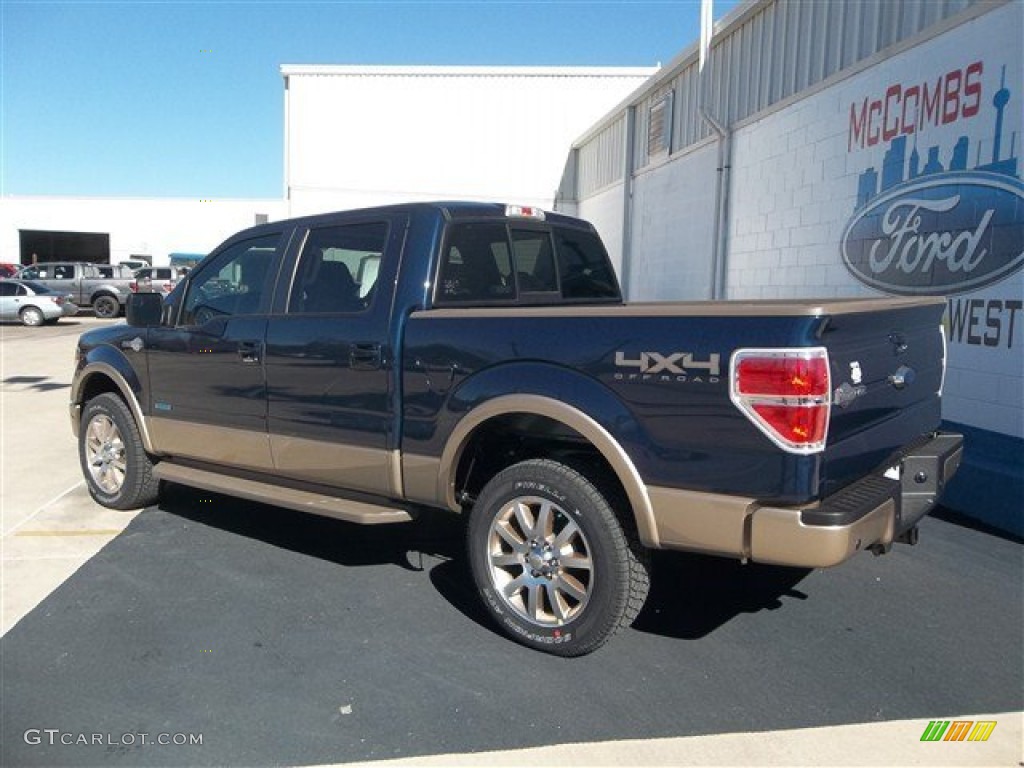 2013 F150 King Ranch SuperCrew 4x4 - Blue Jeans Metallic / King Ranch Chaparral Leather photo #4