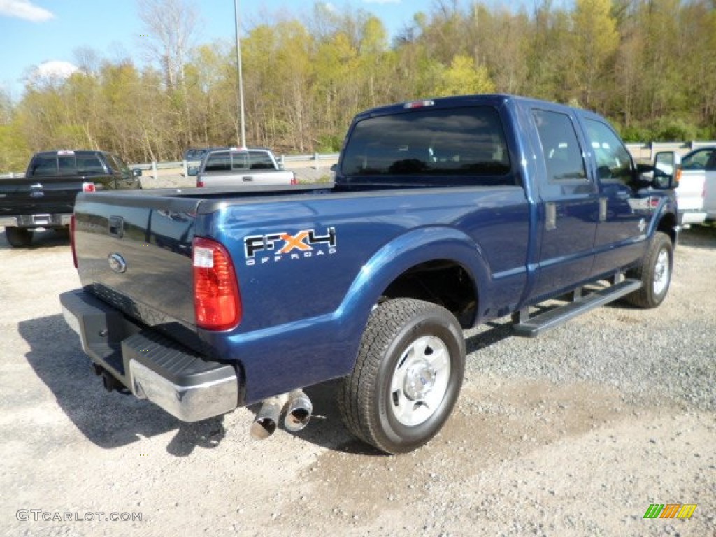 2011 F250 Super Duty XLT Crew Cab 4x4 - Dark Blue Pearl Metallic / Steel Gray photo #6