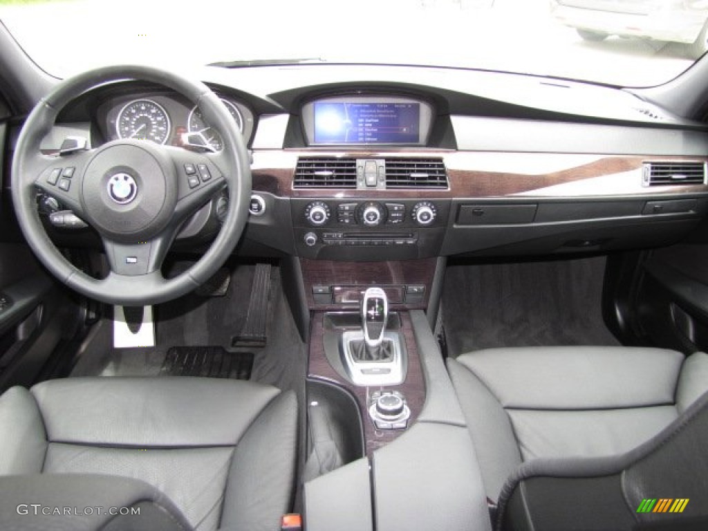 2010 BMW 5 Series 550i Sedan Black Dashboard Photo #80305689