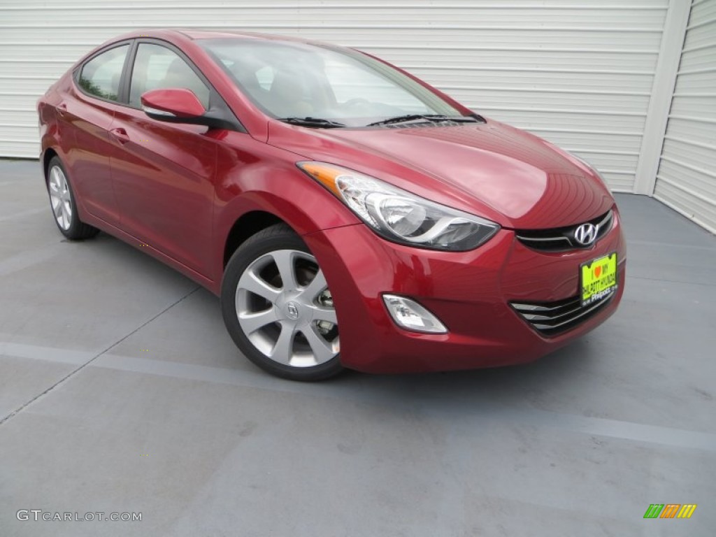2013 Elantra Limited - Sparkling Ruby / Beige photo #1