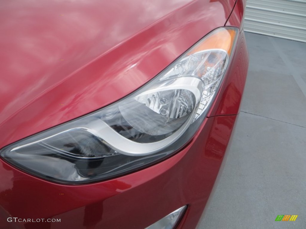 2013 Elantra Limited - Sparkling Ruby / Beige photo #11