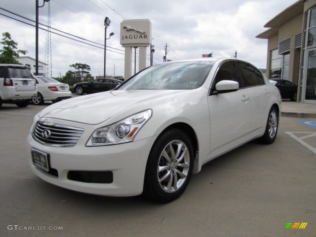Moonlight White 2009 Infiniti G 37 Sedan Exterior Photo #80306816