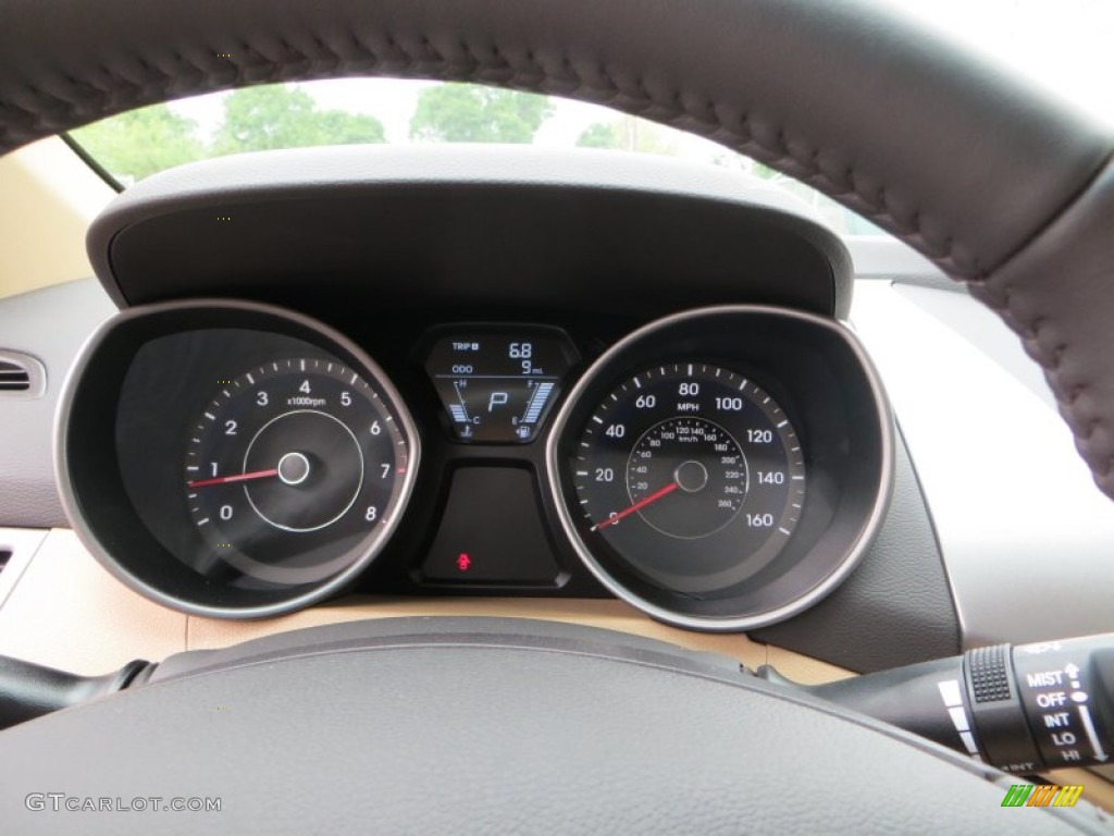 2013 Elantra Limited - Sparkling Ruby / Beige photo #32