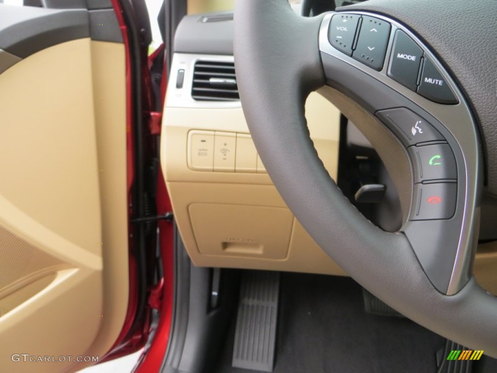 2013 Elantra Limited - Sparkling Ruby / Beige photo #33