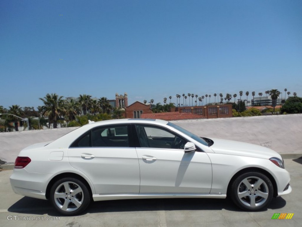 2014 E 350 Sedan - Diamond White Metallic / Silk Beige/Espresso Brown photo #3