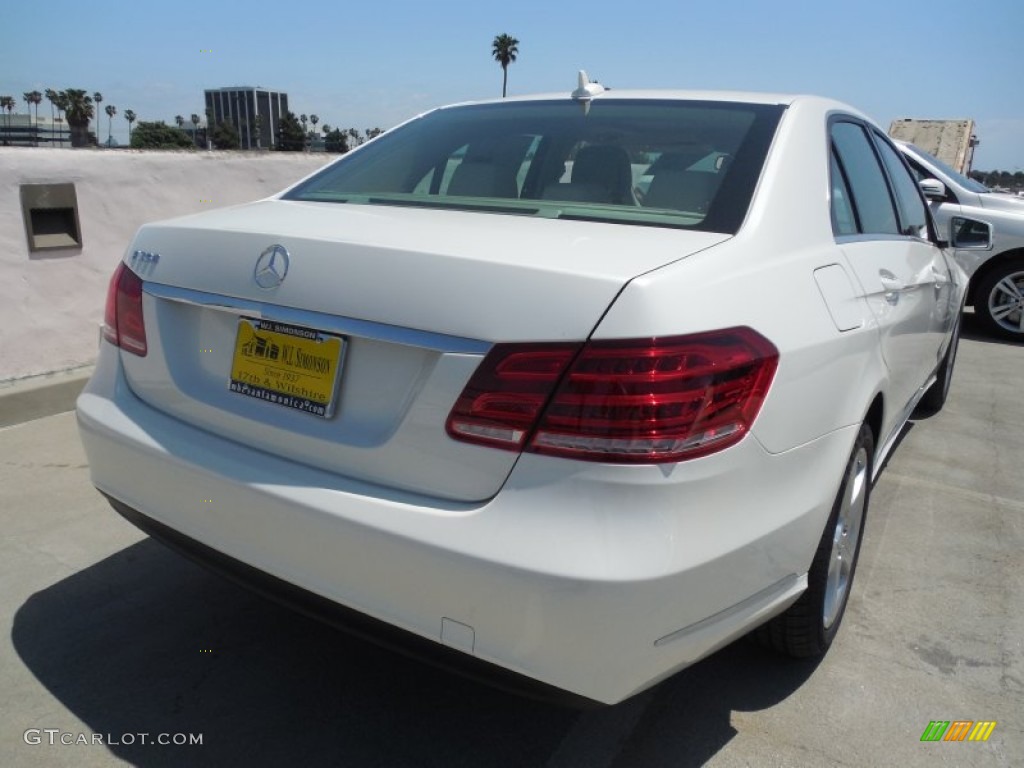 2014 E 350 Sedan - Diamond White Metallic / Silk Beige/Espresso Brown photo #4
