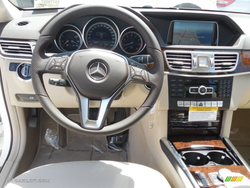 2014 E 350 Sedan - Diamond White Metallic / Silk Beige/Espresso Brown photo #9