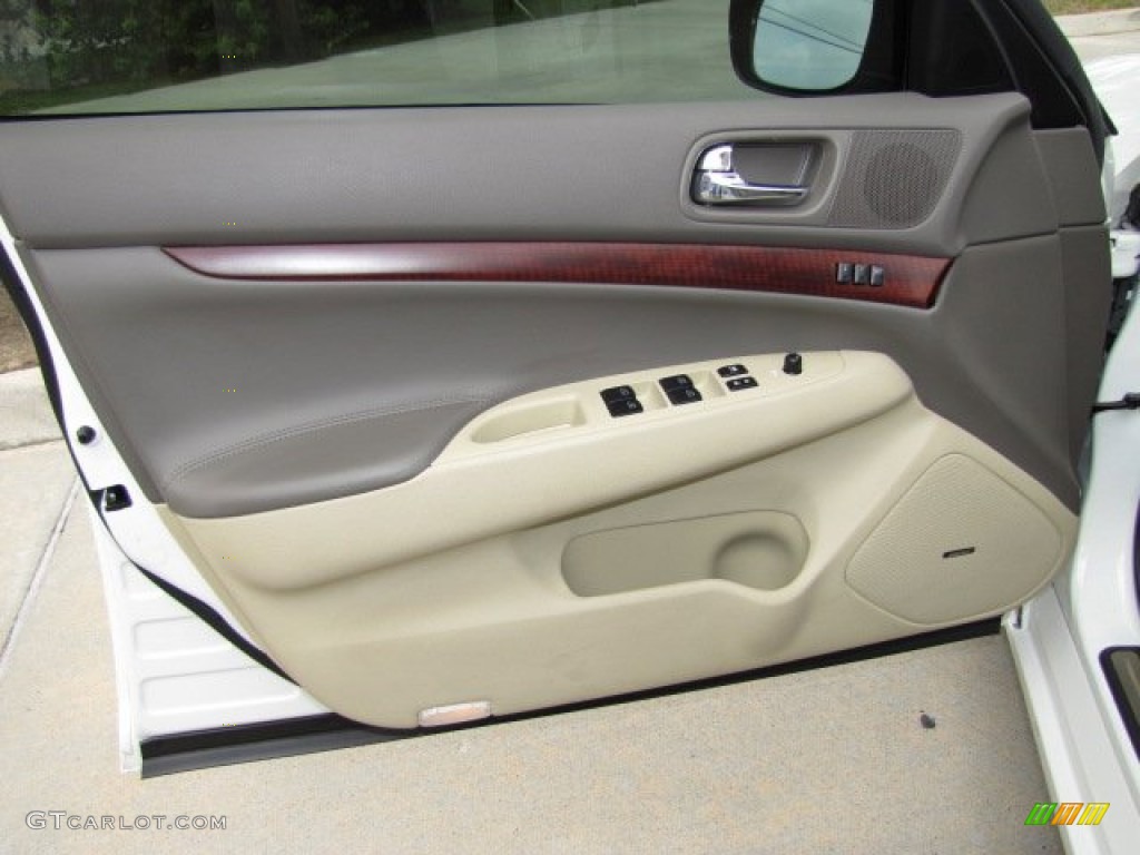 2009 Infiniti G 37 Sedan Wheat Door Panel Photo #80307593