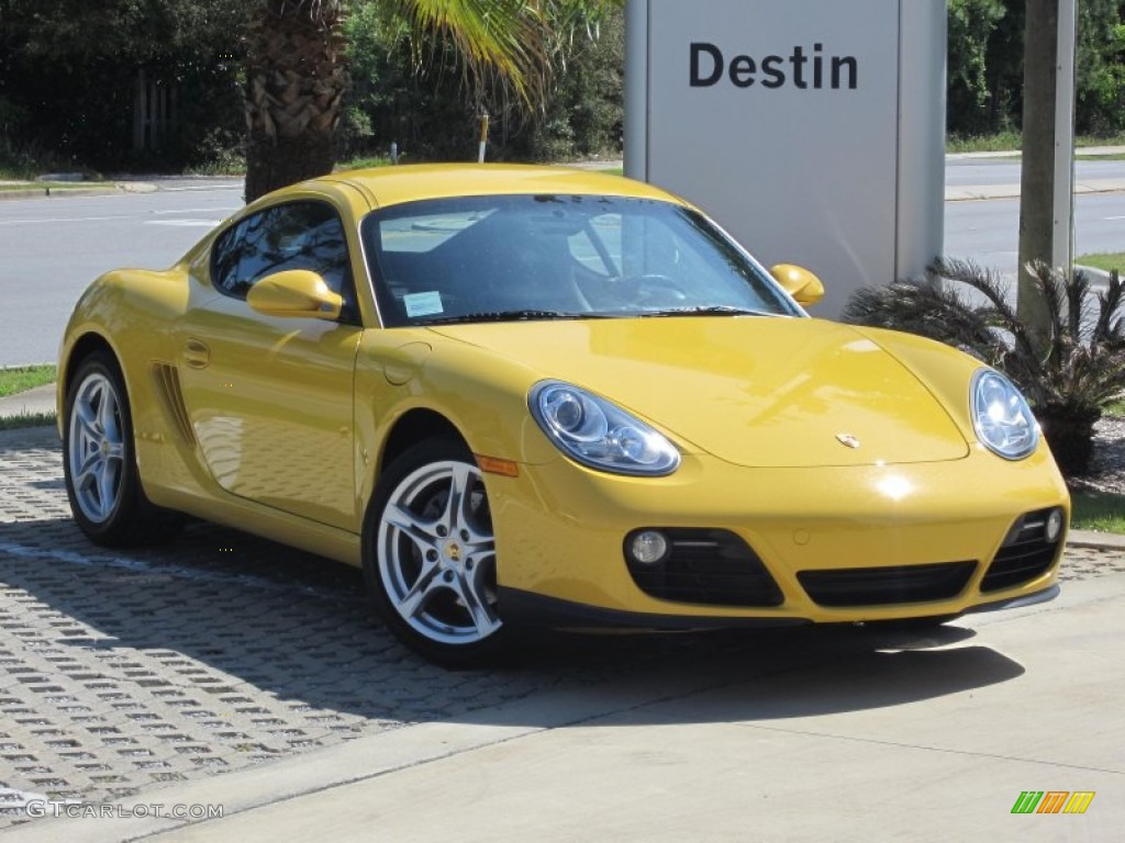 2011 Cayman  - Speed Yellow / Stone Grey photo #2