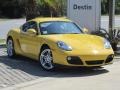 2011 Speed Yellow Porsche Cayman   photo #2