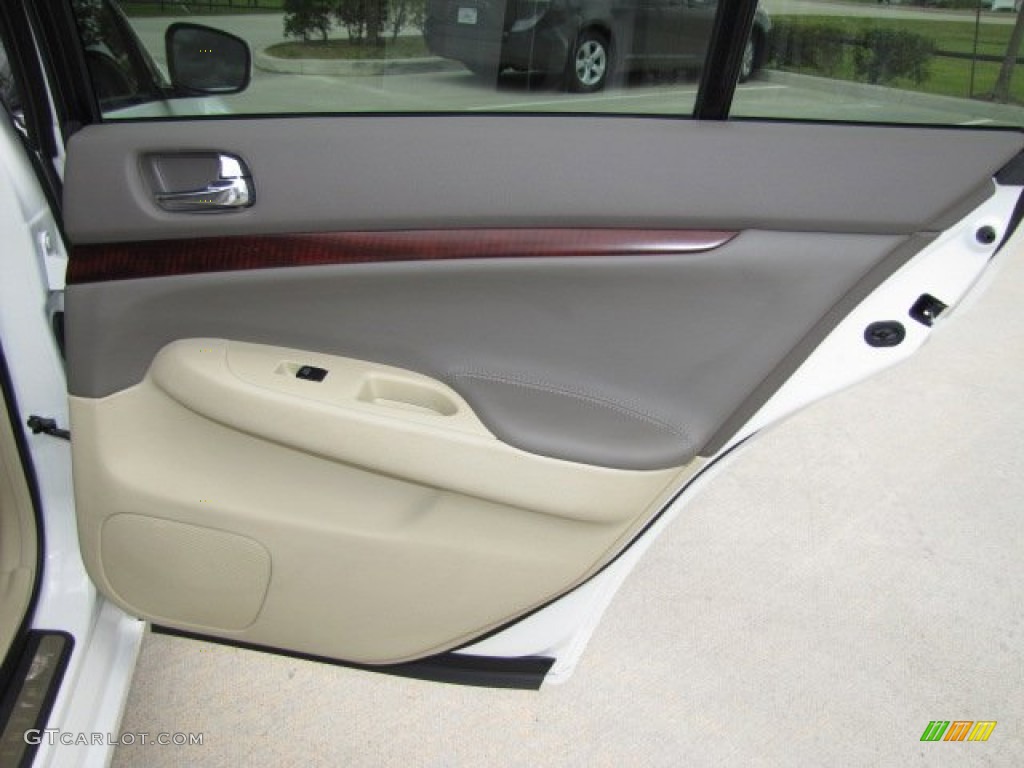 2009 Infiniti G 37 Sedan Wheat Door Panel Photo #80307665