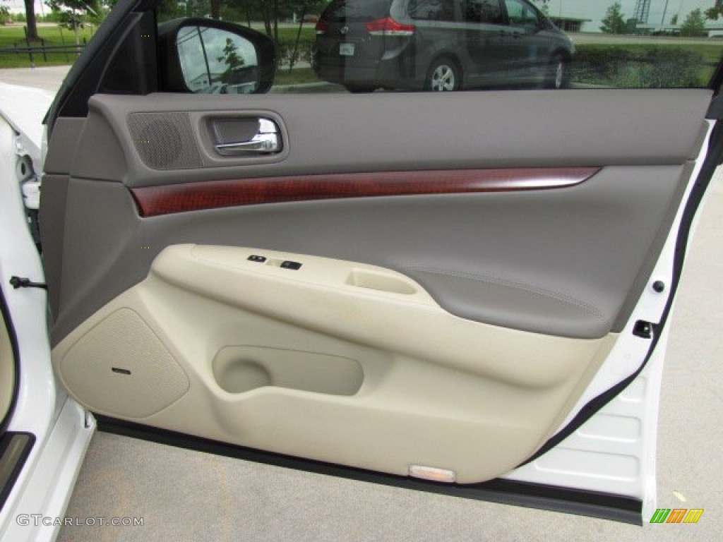 2009 Infiniti G 37 Sedan Wheat Door Panel Photo #80307686