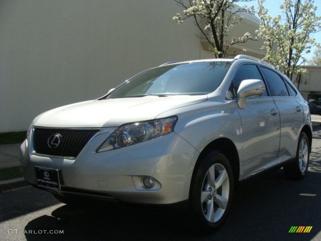 2010 RX 350 AWD - Tungsten Silver Pearl / Black/Brown Walnut photo #1