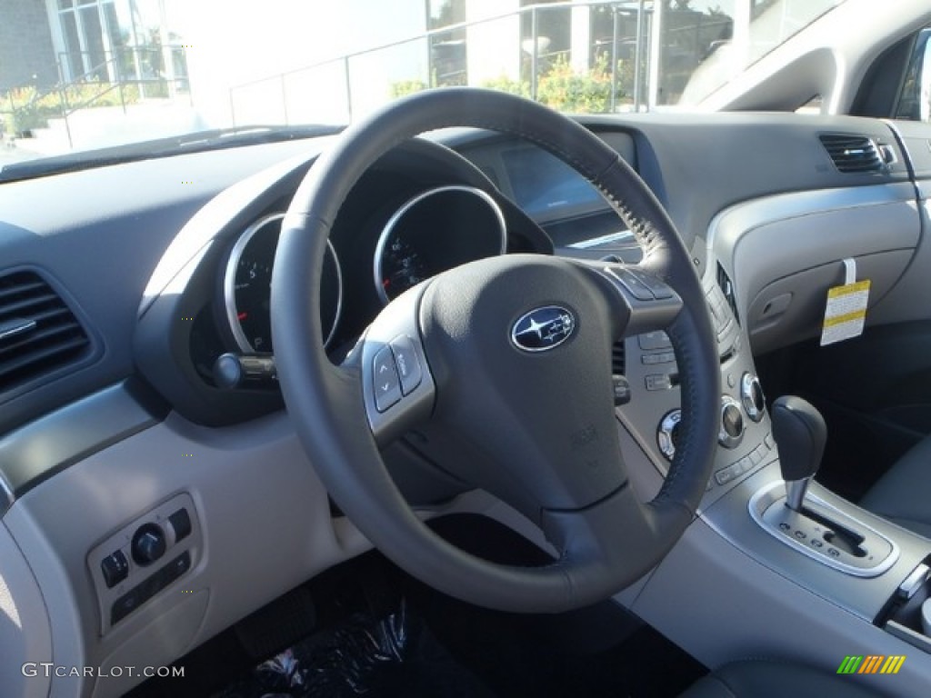 2013 Subaru Tribeca 3.6R Limited Slate Gray Steering Wheel Photo #80309684