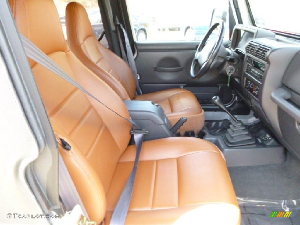 Apex Cognac Ultra-Hide Interior 2002 Jeep Wrangler Apex Edition 4x4 Photo #80310155