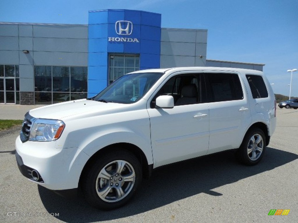 2013 Pilot EX-L 4WD - Taffeta White / Gray photo #1