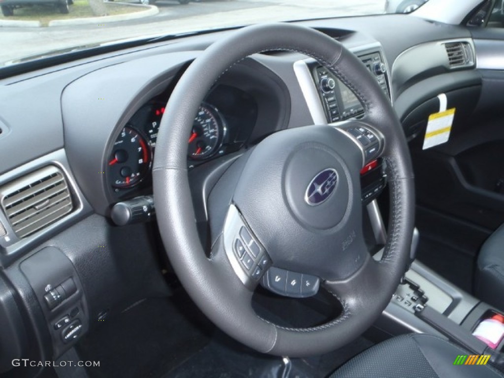 2013 Subaru Forester 2.5 X Touring Black Steering Wheel Photo #80312741