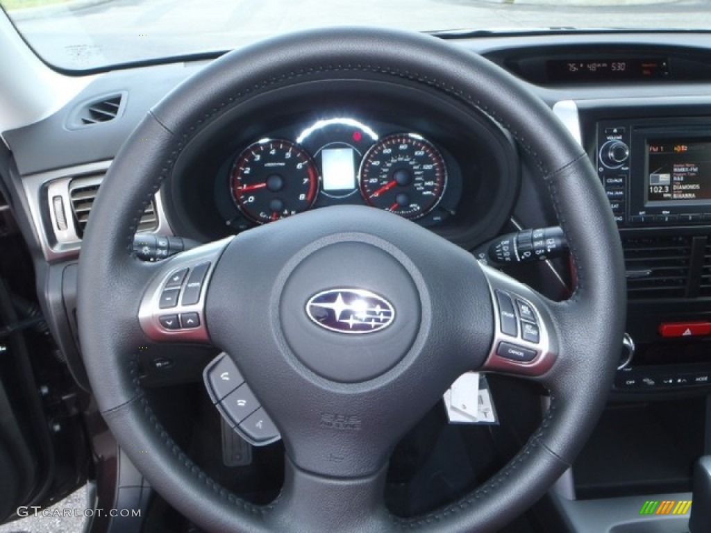 2013 Subaru Forester 2.5 X Touring Black Steering Wheel Photo #80312790