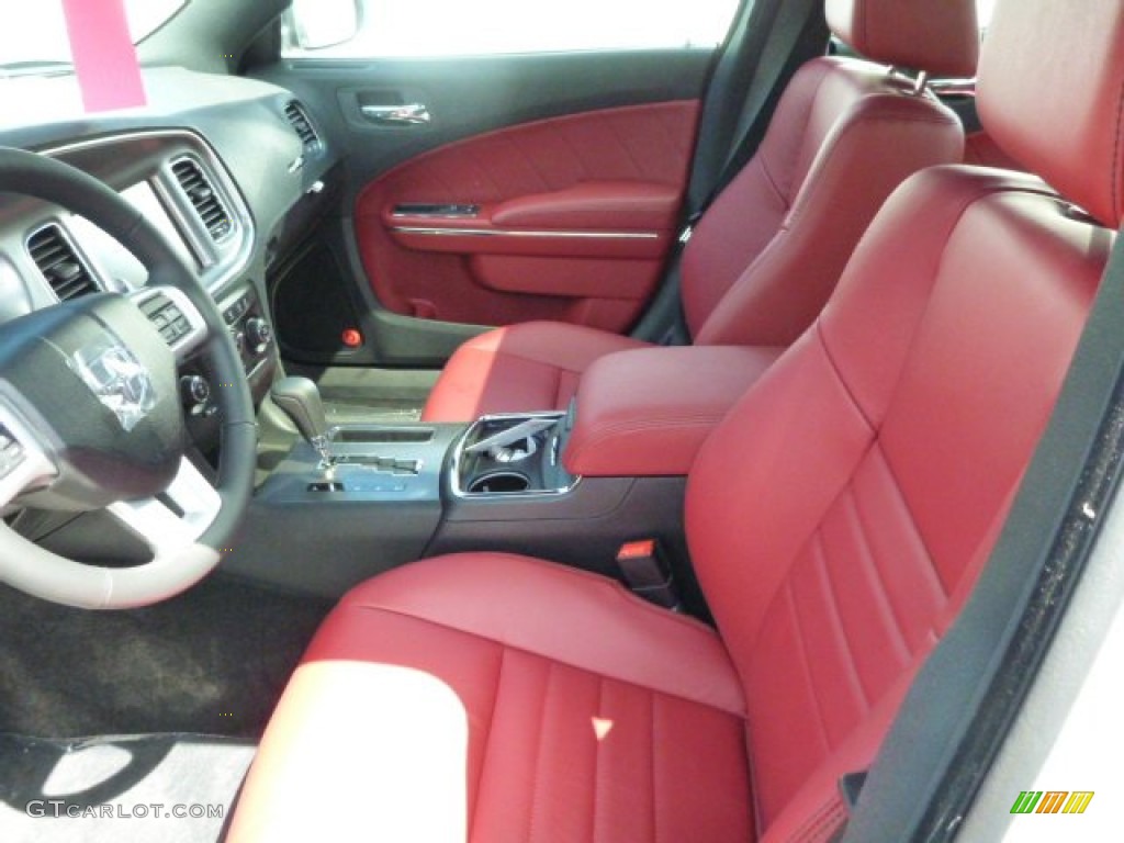Black/Red Interior 2013 Dodge Charger R/T AWD Photo #80312930