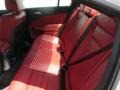 2013 Dodge Charger Black/Red Interior Rear Seat Photo