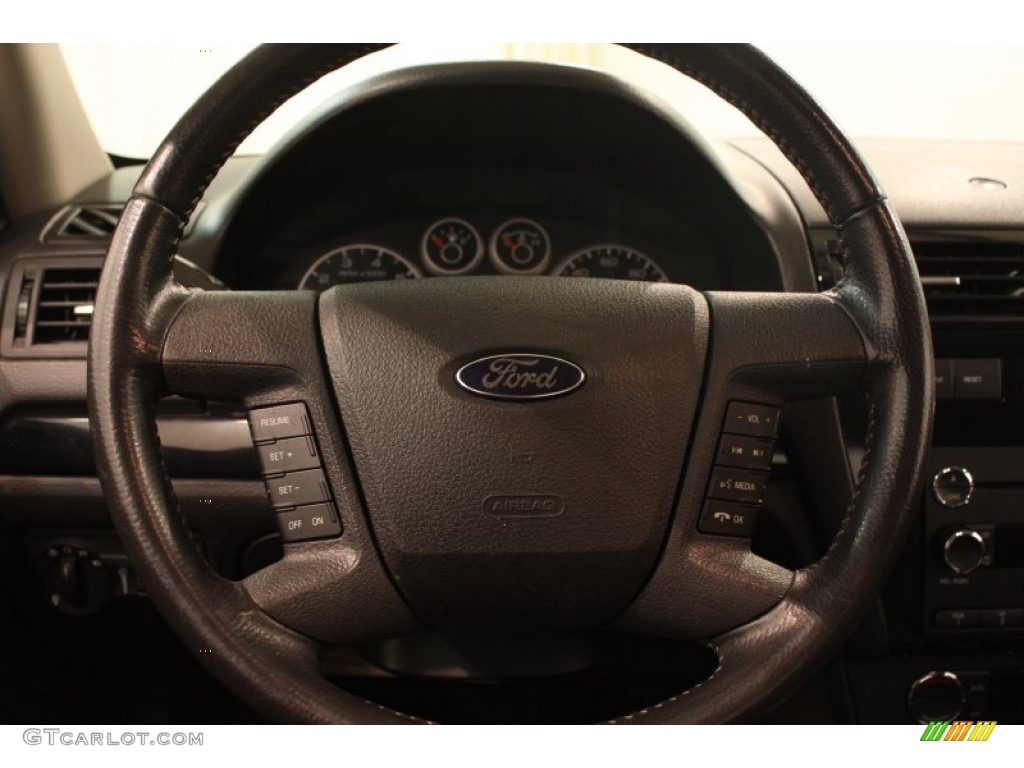 2009 Ford Fusion SEL Charcoal Black Steering Wheel Photo #80313299