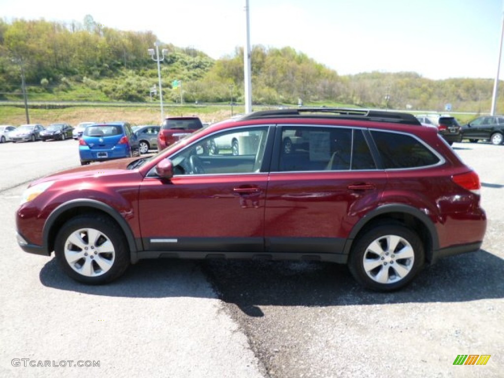 2011 Outback 2.5i Limited Wagon - Ruby Red Pearl / Warm Ivory photo #4