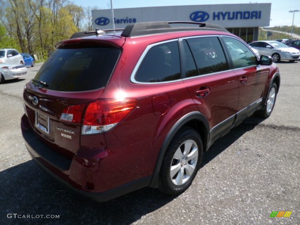 2011 Outback 2.5i Limited Wagon - Ruby Red Pearl / Warm Ivory photo #7