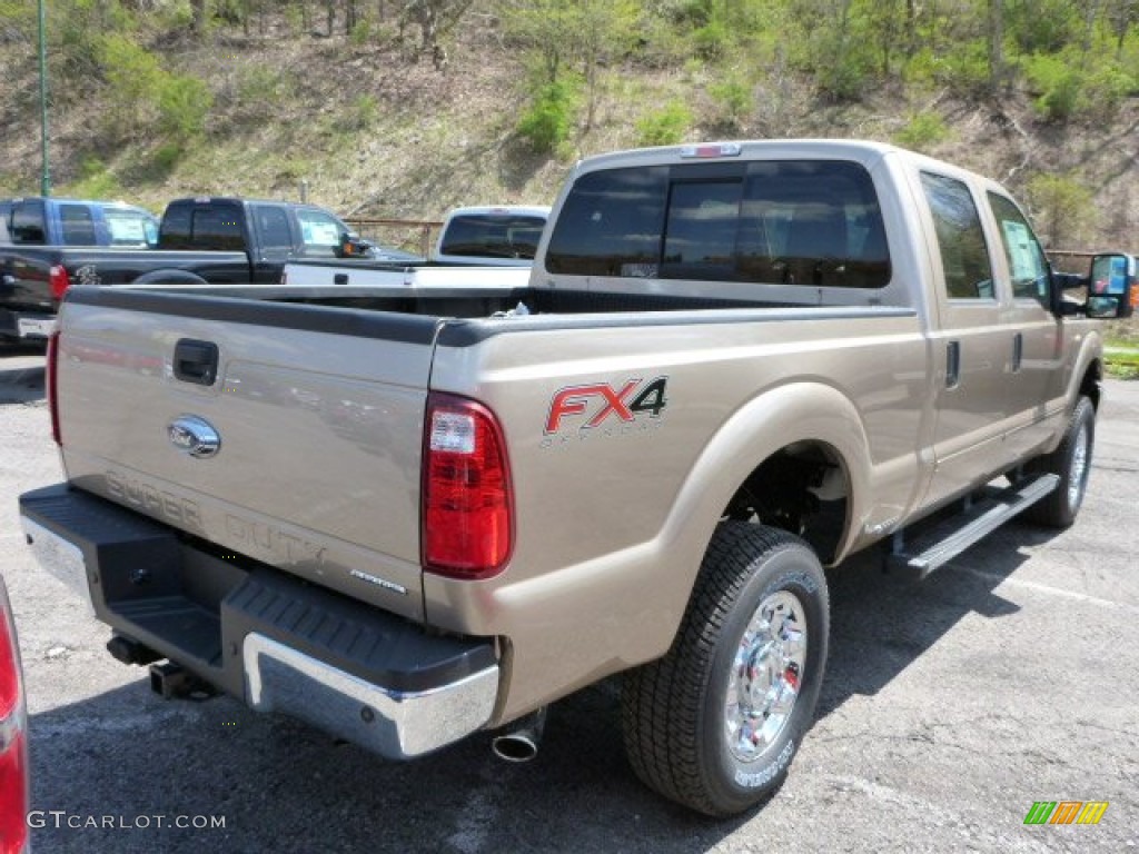 2013 F350 Super Duty XLT Crew Cab 4x4 - Pale Adobe Metallic / Adobe photo #2